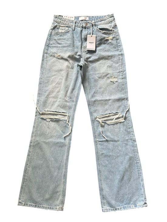 Vervet Denim - Vervet Blue Leslie Women’s 27 Distressed‎ 90’s Vintage Flair NWT